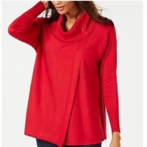 JM Collection LaceUp Poncho